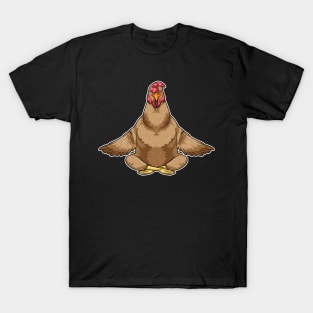 Chicken Yoga Fitness Meditation T-Shirt